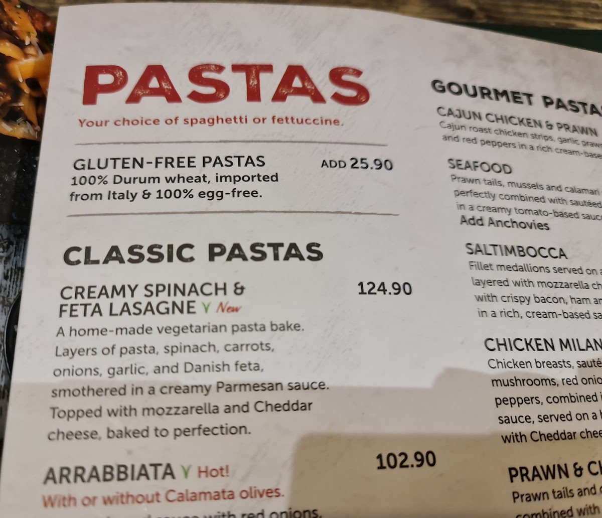 Menu Panarottis Gold Reef City-1