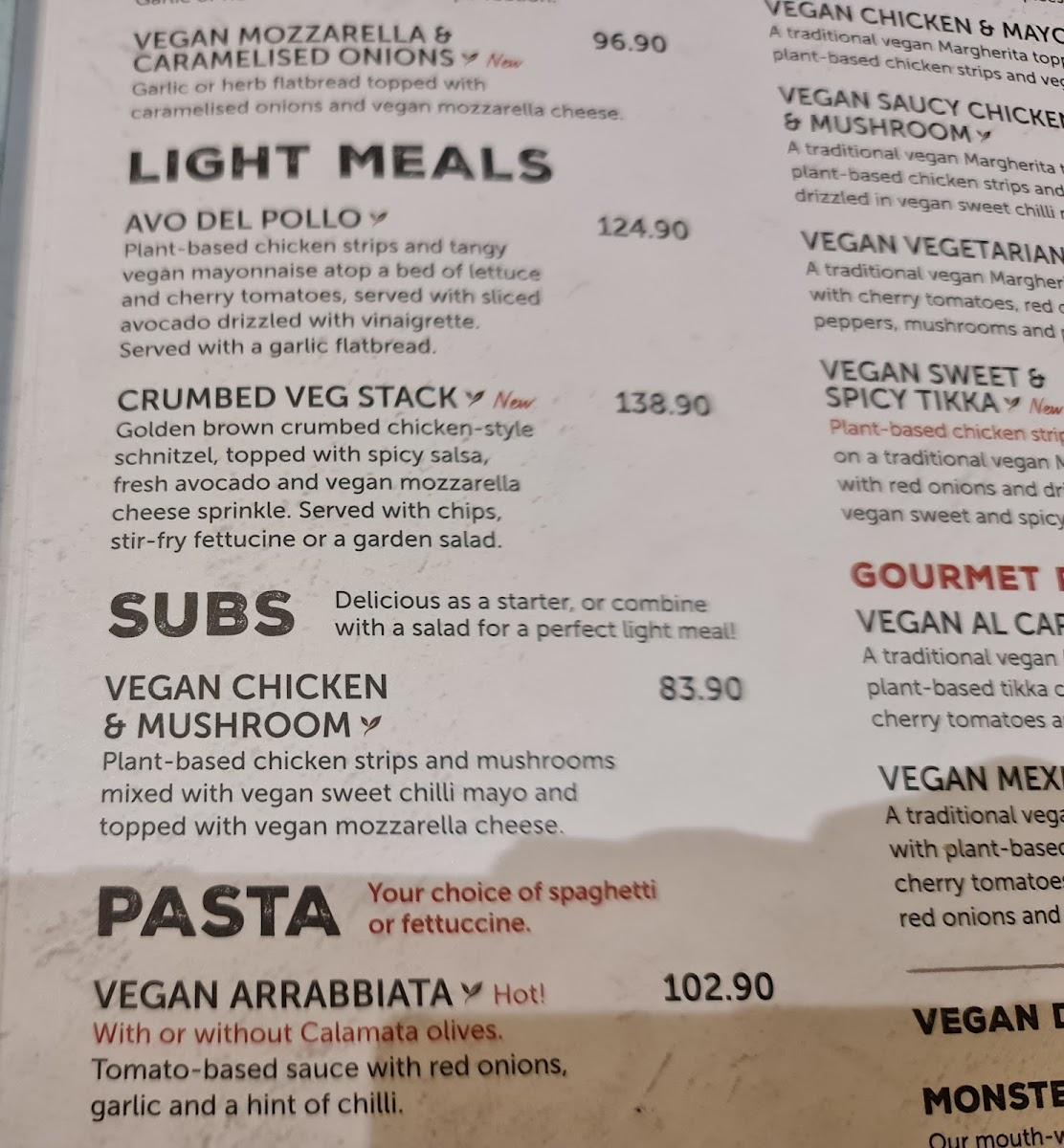 Menu Panarottis Gold Reef City-2